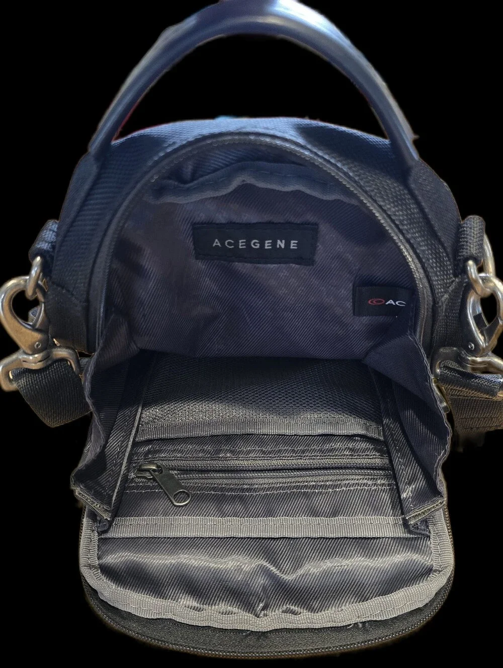 ACEGENE Black Crossbody Sling Bag for Men